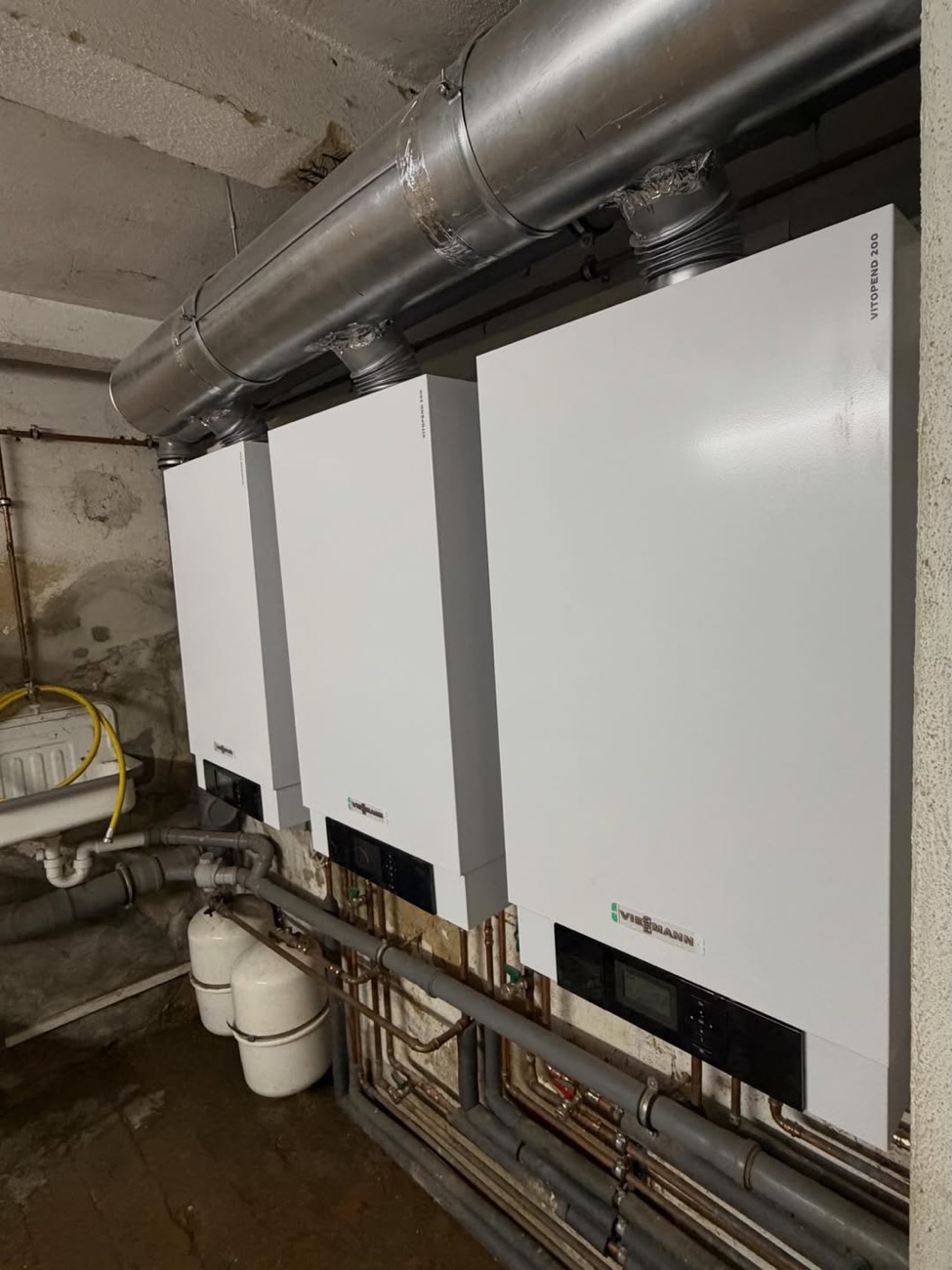 Drei neue Viessmann-Brennwertthermen mit Abgasanlage